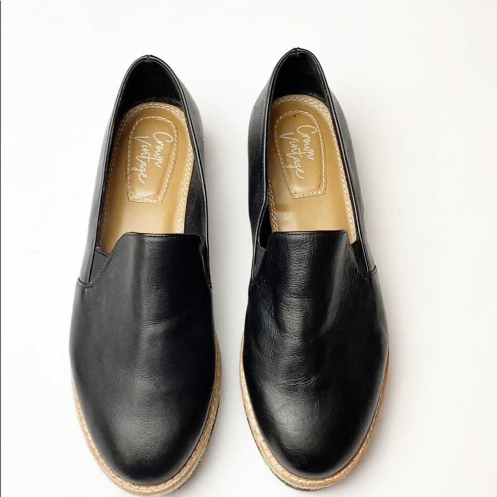 Crown Vintage | Bina Black Leather Loafer Slip On View 4